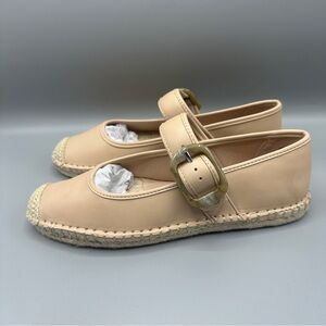 Frye and Co. Mary Jane Comfort Shoes Espadrille Flats Women’s Size 9.5 Nude